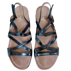 Dansko Jovie Slingback Strappy Upper Leather Sandals Size 39 = 8.5-9